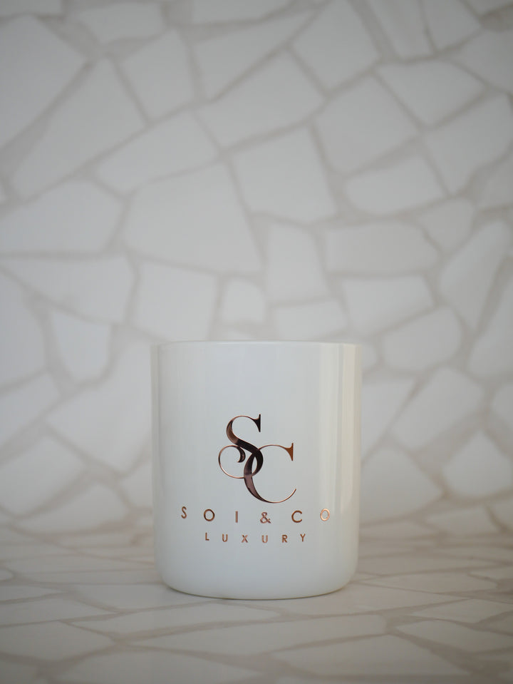 FROSTED CANDLE - VANILLA CARAMEL