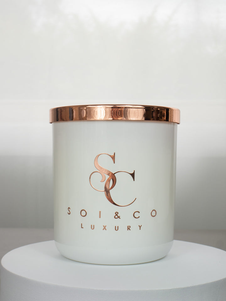 FROSTED CANDLE - VANILLA CARAMEL
